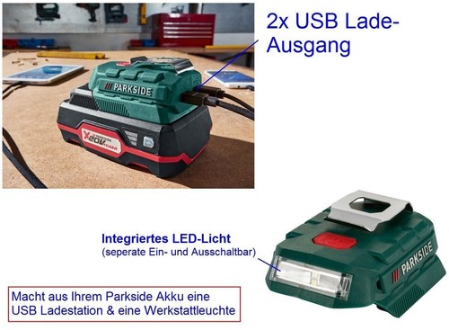 Ware parkside usb akku - b-ware,