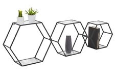 Leonique Lenia Wandregal 3-er Set Wandboard Wandkonsole schwarz