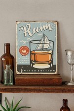Blechschild Rum Vintage Deko