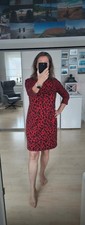 Taifun Kleid Rot Schwarz 42