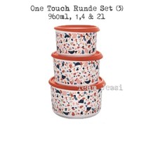 Tupperware Terrazzo Vorrats Set Ergonomica OneTouch 960 ml, 1,4 L, 2 L Neuwertig