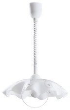 EGLO Pendelleuchte "VETRO" Kunststoff-Glas weiss satiniert E27 41,5cm 96072