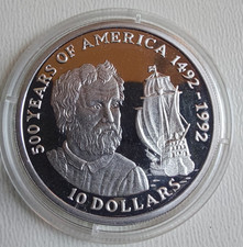 10 Dollars - 500 Years of America , Cook Islands , Elizabeth II.            148