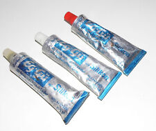 3 Tuben dunkelbraune, rotbraune und farblose Schuhcreme von Eg-Gü aus DDR (J1)