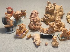 Schweinchen-Sammlung aus Keramik,Ton,Kunststoff