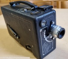 Antike 16mm Schmalfilm Kamera Cine Kodak Model B mit Lederkoffer, gut erhalten.