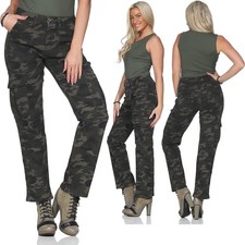 Damen Cargohose Camouflage
