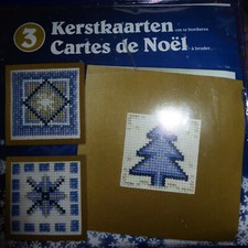 Kreuzstich Stickpackung  DMC 3 Bilder Weihnachten Weihnachtskarten komplett