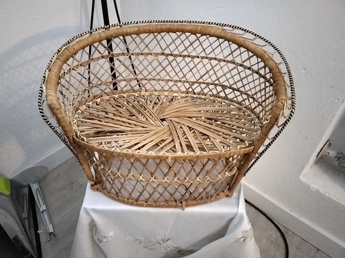 Rattan puppensofa hell - rattan, puppensofa,
