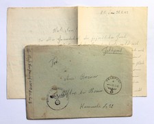 Feldpostbrief m. Inh. 1943 Panzer Art. Rgt. Hermann Göring Sizilien n. Alfter