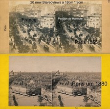 20 Stereoviews von PARIS, Lot