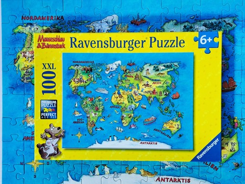 Top puzzle 100 xxl weltkarte - puzzle,