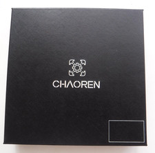 CHAOREN - Box Aufbewahrung Karton mit Deckel - 20 x 20 x 4 cm - Schwarz