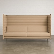 Vitra Alcove Highback 3-Sitzer cremefarben