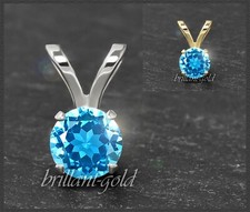 Anhänger mit aquamarin-blauer