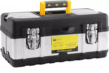 KAERD Werkzeugkiste 16" Edelstahl Tragbar Schwerlast Toolbox mit Einsatz NEU