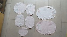 7 Deckchen /Platzdeckchen /Weihnachten ... Farbe zart rosa