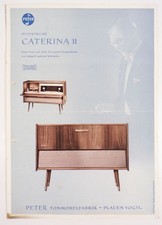 Reklame Blatt Peter Musiktruhe Caterina II Stereo Tonmöbelfabrik Plauen 1961