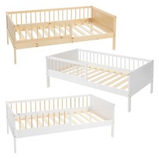 Kinderbett Holzbett Bett Lattenrost Rausfallschutz Einzelbett mit/ohne Matratze