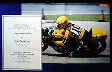 Jarno Saarinen auf Yamaha TZ Poster,  DIN-A-3 + Todesanzeige Saarinen / Pasolini
