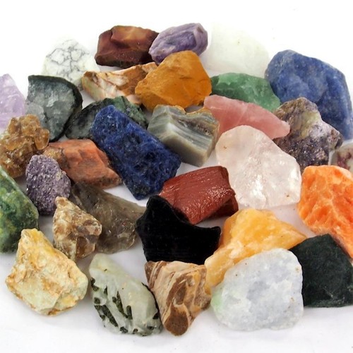 Edelstein mix roh aus - -,