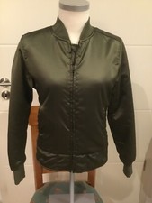FLATBUSH  Jacke Blouson Gr. S oliv khaki rosa Satin Bomber