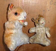 STEIFF „GOLDY“ Hamster, 2x, 1960er, 10cm/14cm Keine IDs