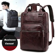 Neuer Vintage-Laptoprucksack aus Leder für Herren Kuriertasche Umhängetasche--