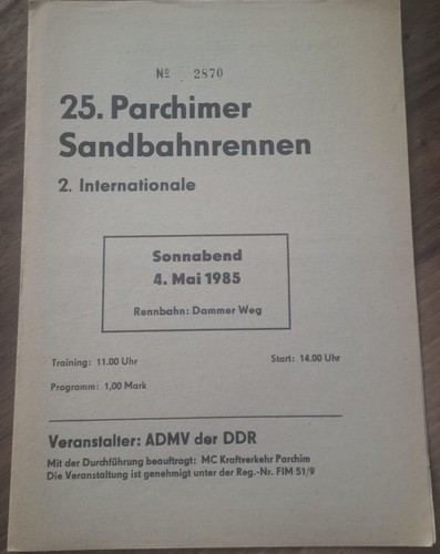 Speedway programm sandbahn - speedway,