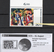 Abart/Plattenfehler BRD 816 f