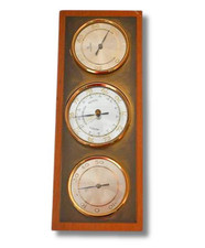 Analoge Wetterstation Holz – Barometer Thermometer Hygrometer