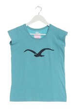 CLEPTOMANICX Print-Shirt Damen Shirt Gr. DE 34 blau-schwarz Casual-Look