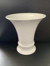 Fürstenberg Trichtervase Trompetenvase Vase weiß ohne Dekor