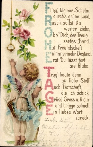 Poem postcard angel child - , with