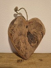 Holz Herz  Deko groß dick rustikal Landhaus Geschenk massiv ca. 22cm hoch