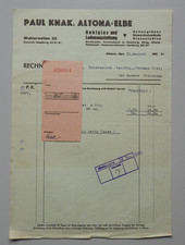 A261/ Rechnung, Paul Knak, Hohlglas und Ladenausstattung, Hamburg Altona 1940