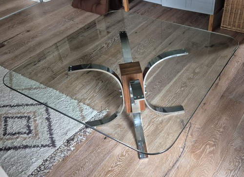 Tisch glas metall - tisch, chrom