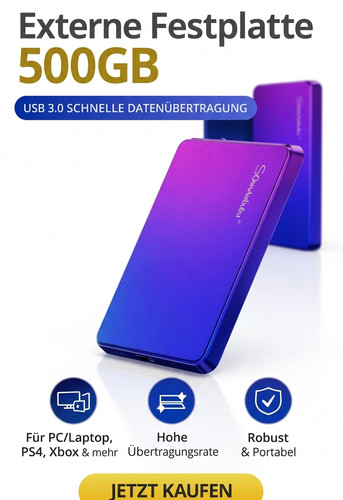 500gb externe tragbar hdd - 500gb,