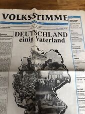 Volksstimme Magdeburg 3. Oktober 1990 Deutschland einig Vaterland