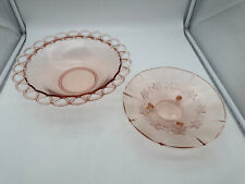 2er Set Vintage Glas Schalen Schüsseln Deko Oranges Glas Buntglas Obstschale