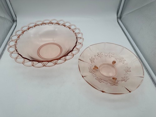 2er set vintage glas schalen - set,