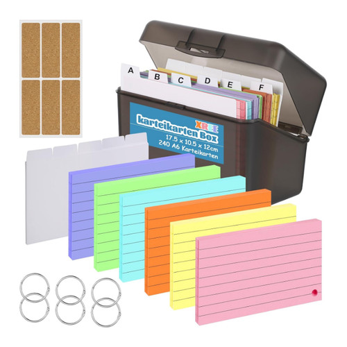 Karteikarten box 240 karten - a6,