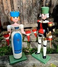 Alter Engel und Bergmann aus dem Erzgebirge 33 cm hoch