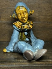 Keramik figur hofnarr harlekin - figur,
