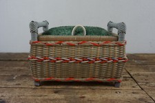 DDR Original 1950er Nähkorb Truhe Sitztruhe Nähtruhe 50er 60er Retro Vintage