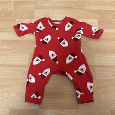 Weihnachtsstrampler | Strampler | Baby Strampler Gr. 56 (Weihnachtsmann Motiv)