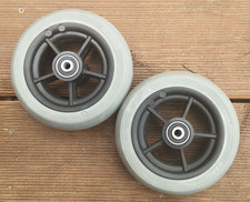 2 Stk. Vollgummi Rollstuhl Räder - 140x40 - mit Kugellager, 60er Achsbreite !