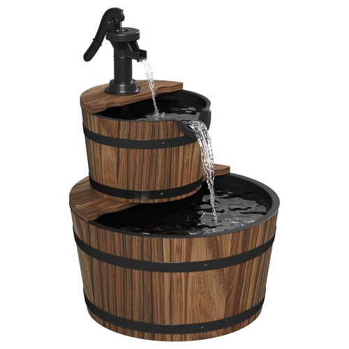 Aoxun holzbrunnen dekobrunnen - holzbrunnen,