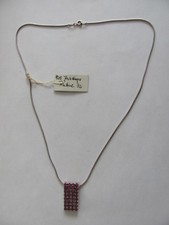 DIAMONIQUE Sterling Silber Entourage- Anhänger oval + Kette 44 cm