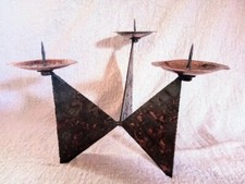 Kerzenständer/Kerzenleuchter/Kerzenhalter aus Metall 3-flammig ø25cm